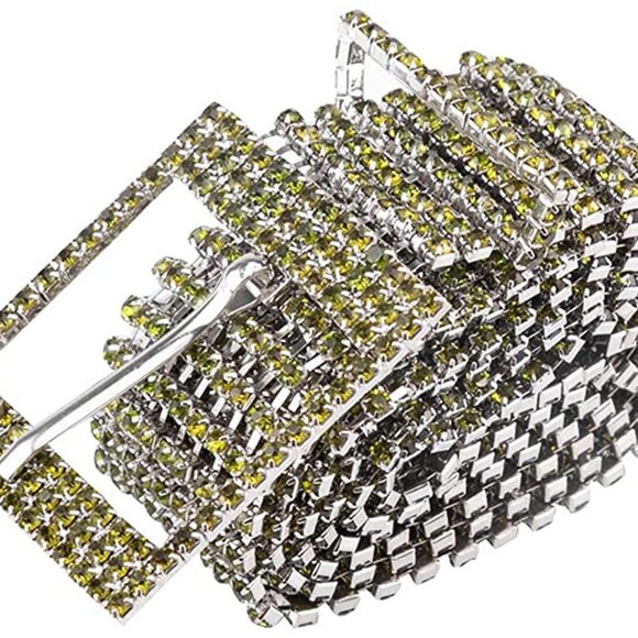 Women Crystal Rhinestone Chain Waist Belt main image 6